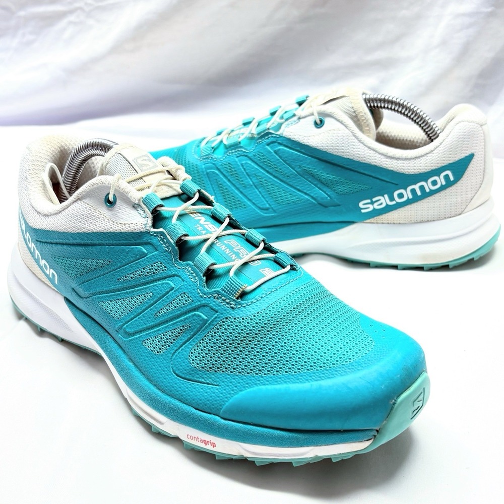 Salomon Sense Pro 2 Trail Running Shoes Women's US 7‎ EU 39 Teal Hiking Sneakers